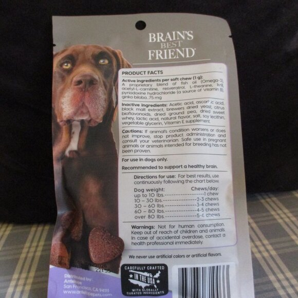 For Dog Ark Naturals Gray Muzzle Brain's Best Friend Vet Recommended Soft Chews - Picture 2 of 4